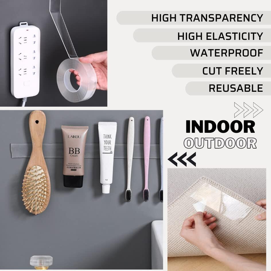 Fantastic Tape - Cinta Doble Cara Súper Resistente y Reutilizable para Interior y Exterior