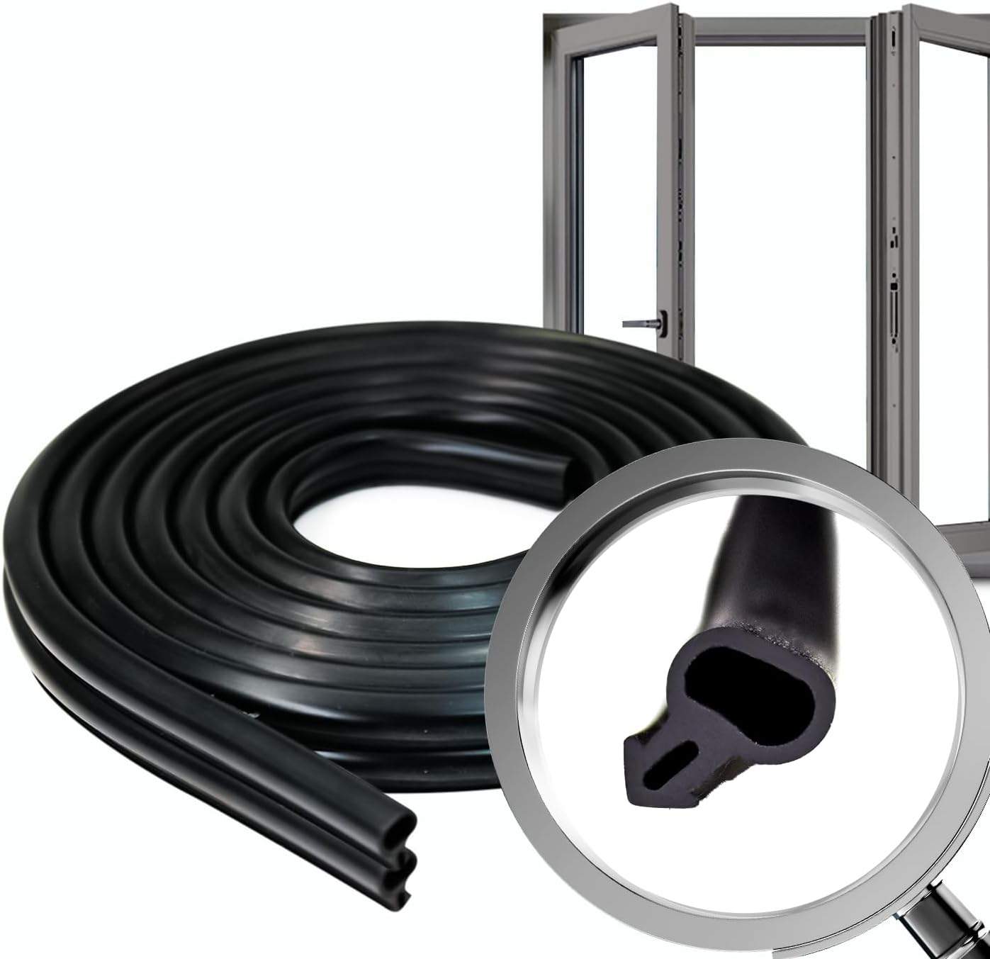 Junta goma aislante | Goma para ventanas | Burlete para Ventanas