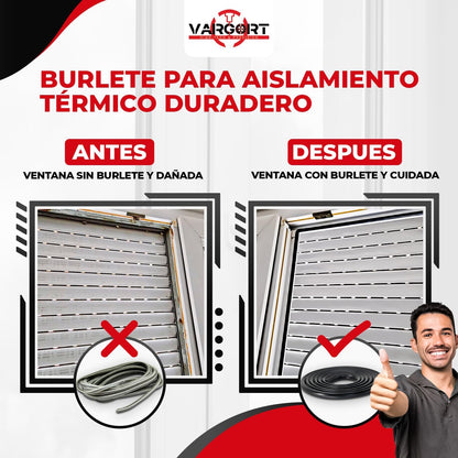 Junta goma aislante | Goma para ventanas | Burlete para Ventanas