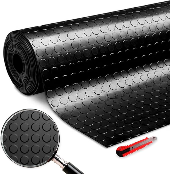 Suelo de caucho | Alfombra goma | Diseño circulo suelo goma antideslizante.