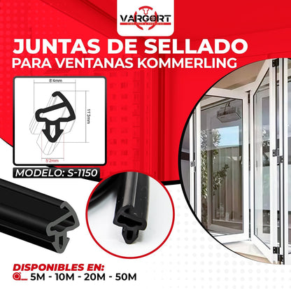 Junta goma aislante | Goma para ventanas | Burlete para Ventanas