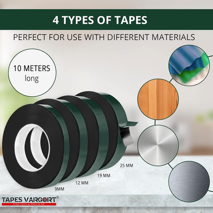 Cinta doble cara extrafuerte de Color Negro | Cinta de Doble Cara Extrafuerte de Fijación Instantánea en Múltiples Superficies cinta de Montaje Impermeable para automoción