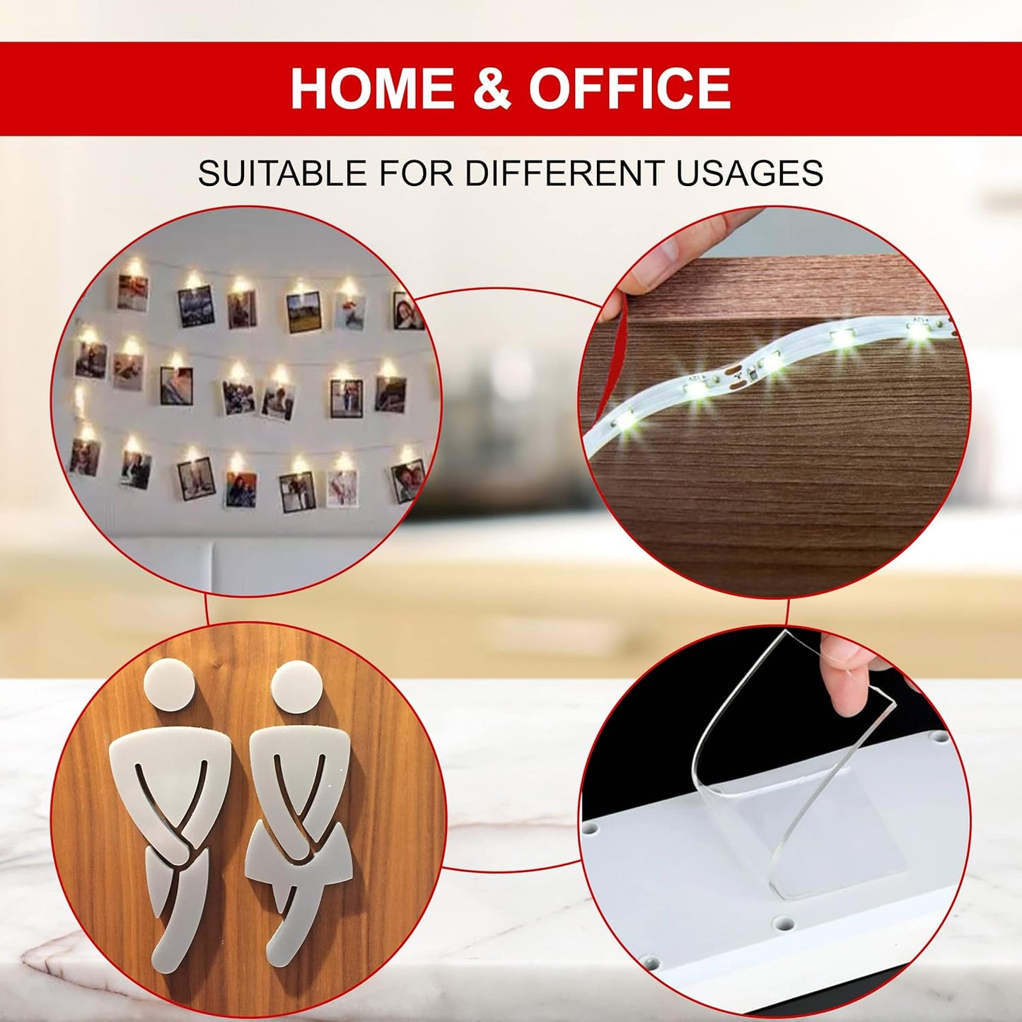 Cinta doble cara Extrafuerte | No mas clavos extrafuerte pared, adhesivos paredes decoración y pegamento doble cara | Fijación en madera, plástico, metal y aluminio