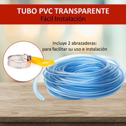 Tubo transparente flexible PVC | Riego por goteo y proyectos DIY - Alimenticio seguro, flexible y fácil de instalar.